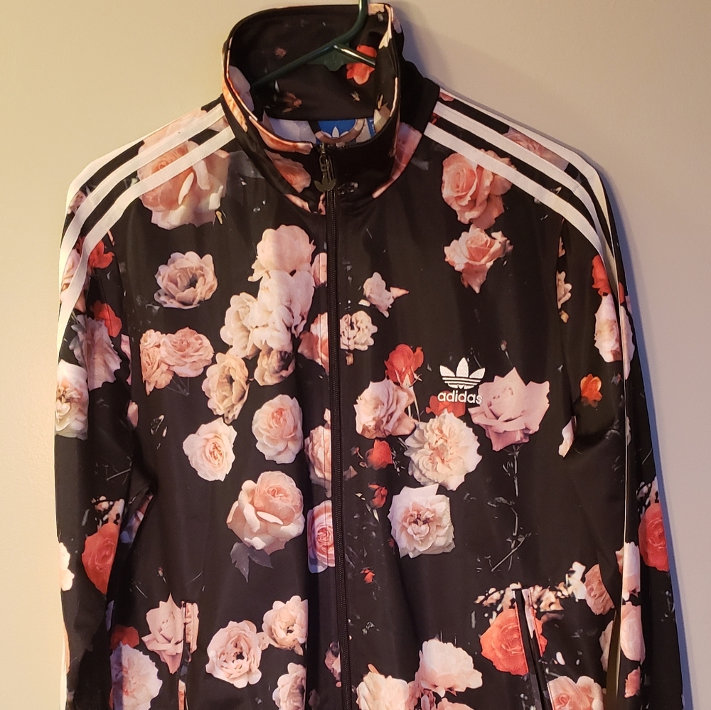 Adidas floral print jacket